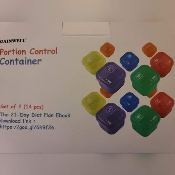 Portion Control Containers - Picture 1 of 1